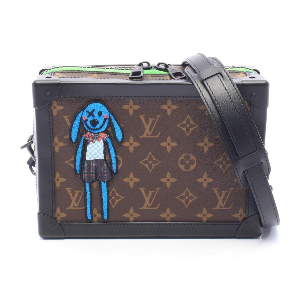 Louis Vuitton Soft Trunk Monogram Macassar LV Friend Shoulder Bag Handbag Coa...